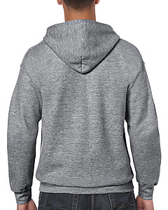 Pánská mikina GILDAN HEAVY BLEND ADULT FULL ZIP HOODED 271g, tmavě šedý melír, S