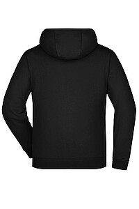 Pánská mikina James & Nicholson Doubleface, černá/červená, velikost L