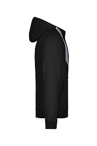 Pánská mikina James & Nicholson Doubleface, černá/šedá, velikost L