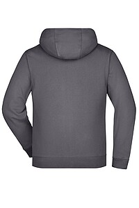 Pánská mikina James & Nicholson Doubleface, šedá/oranžová, velikost L