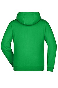 Pánská mikina James & Nicholson Doubleface, zekená/grafitová, velikost L