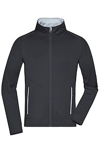 Pánská mikina James & Nicholson Stretchfleece, černá, velikost 3XL