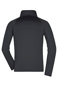 Pánská mikina James & Nicholson Stretchfleece, černá, velikost 3XL