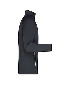 Pánská mikina James & Nicholson Stretchfleece, černá, velikost 3XL