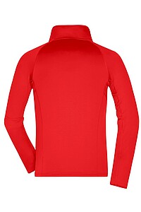 Pánská mikina James & Nicholson Stretchfleece, červená, velikost L
