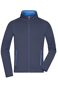 Pánská mikina James & Nicholson Stretchfleece, námořní mosdrá, velikost 3XL