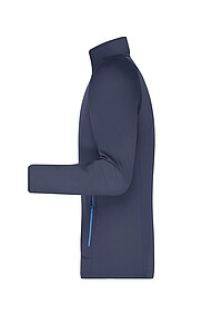 Pánská mikina James & Nicholson Stretchfleece, námořní mosdrá, velikost 3XL