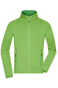 Pánská mikina James & Nicholson Stretchfleece, zelená, velikost 3XL