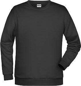 Pánská mikina James Nicholson sweatshirt men, černá, vel. M