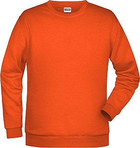 Pánská mikina James Nicholson sweatshirt men, oranžová, vel. M