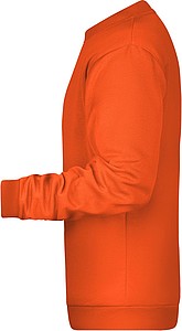 Pánská mikina James Nicholson sweatshirt men, oranžová, vel. S