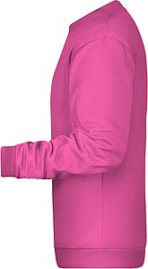 Pánská mikina James Nicholson sweatshirt men, růžová, vel. M