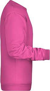 Pánská mikina James Nicholson sweatshirt men, růžová, vel. M