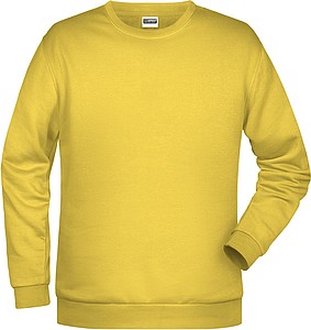 Pánská mikina James Nicholson sweatshirt men, sv. žlutá, vel. S