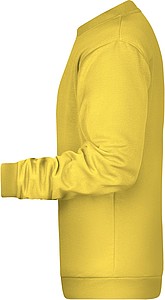Pánská mikina James Nicholson sweatshirt men, sv. žlutá, vel. S