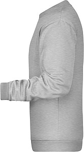 Pánská mikina James Nicholson sweatshirt men, tmavě šedý melír, vel. L