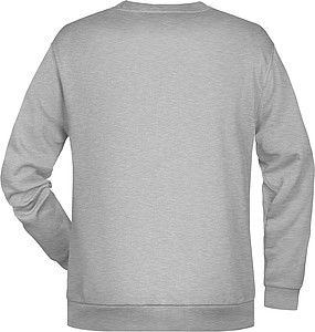 Pánská mikina James Nicholson sweatshirt men, tmavě šedý melír, vel. L