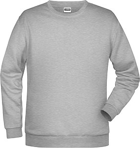 Pánská mikina James Nicholson sweatshirt men, tmavě šedý melír, vel. XXL