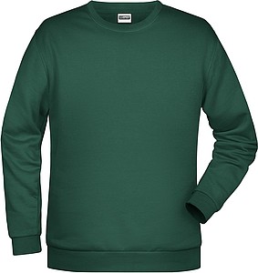 Pánská mikina James Nicholson sweatshirt men, tmavě zelená, vel. L