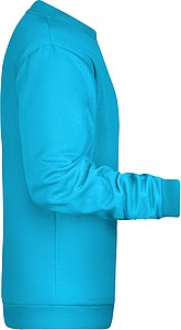Pánská mikina James Nicholson sweatshirt men, tyrkysová, vel. S