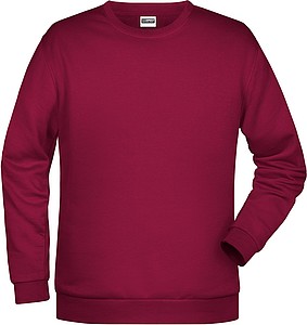 Pánská mikina James Nicholson sweatshirt men, vínová, vel. L