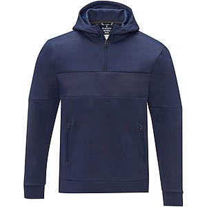 Pánská mikina s kapucí a čtvrtinovým zipem Elevate SAYAN, námořní modrá, vel. 3XL