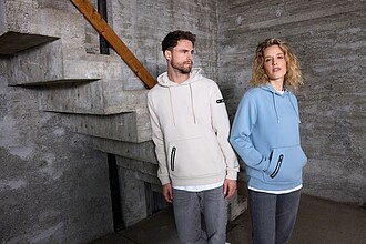 Pánská mikina s kapucí DAIBER INTERLOCK, světle modrá, velikost XL