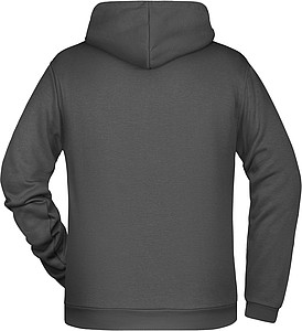 Pánská mikina s kapucí James Nicholson sweat hoodie men, antracitová, vel. XL