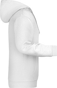 Pánská mikina s kapucí James Nicholson sweat hoodie men, bílá, vel. 3XL