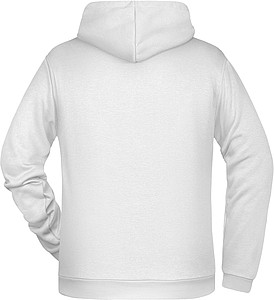 Pánská mikina s kapucí James Nicholson sweat hoodie men, bílá, vel. 5XL