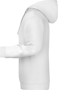 Pánská mikina s kapucí James Nicholson sweat hoodie men, bílá, vel. M