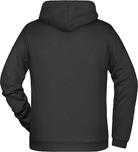 Pánská mikina s kapucí James Nicholson sweat hoodie men, černá, vel. 3XL