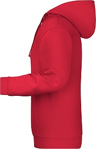 Pánská mikina s kapucí James Nicholson sweat hoodie men, červená, vel. XL