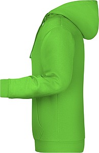Pánská mikina s kapucí James Nicholson sweat hoodie men, jasně zelená, vel. 4XL