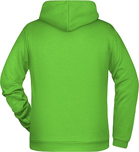 Pánská mikina s kapucí James Nicholson sweat hoodie men, jasně zelená, vel. 4XL