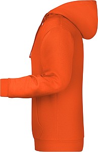 Pánská mikina s kapucí James Nicholson sweat hoodie men, oranžová, vel. 3XL