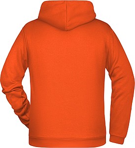 Pánská mikina s kapucí James Nicholson sweat hoodie men, oranžová, vel. M