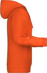 Pánská mikina s kapucí James Nicholson sweat hoodie men, oranžová, vel. M
