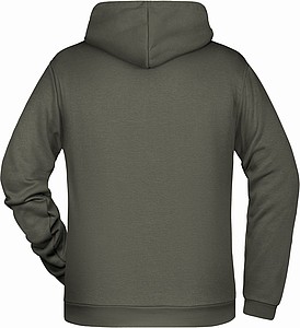 Pánská mikina s kapucí James Nicholson sweat hoodie men, šedá, vel. 3XL