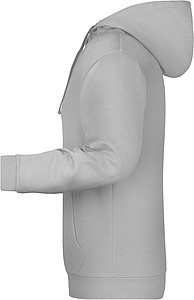 Pánská mikina s kapucí James Nicholson sweat hoodie men, sv. šedý melír, vel. M