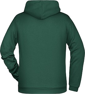 Pánská mikina s kapucí James Nicholson sweat hoodie men, tmavě zelená, vel. 3XL