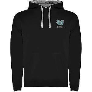 Pánská mikina s kapucí ROLY URBAN, černá s šedými doplňky, XS