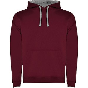 Pánská mikina s kapucí ROLY URBAN, vínová s šedými doplňky, XS