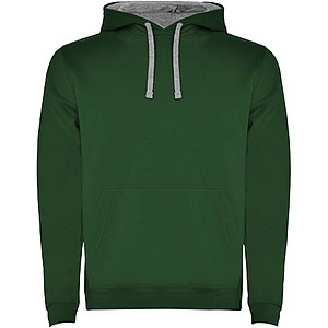 Pánská mikina s kapucí ROLY URBAN, zelená s šedými doplňky, XS