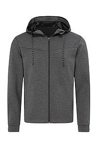Pánská mikina STEDMAN RECYCLED SCUBA JACKET MEN, antracitový melír, XXL