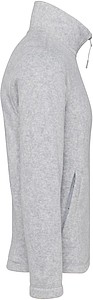 Pánska mikrofleecová mikina Kariban fleece jacket men, sivá, veľ. S