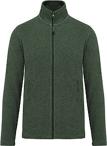 Pánska mikrofleecová mikina Kariban fleece jacket men, svetlo hnedá, veľ. S