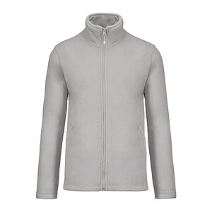 Pánska mikrofleecová mikina Kariban fleece jacket men, svetlosivá, vel. S