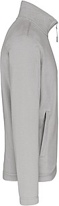 Pánska mikrofleecová mikina Kariban fleece jacket men, svetlosivá, vel. S
