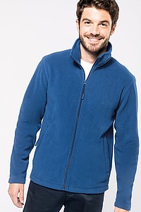 Pánska mikrofleecová mikina Kariban fleece jacket men, svetlosivá, vel. S